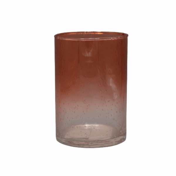 Dijk – Glazen vaas – Roze met wit
