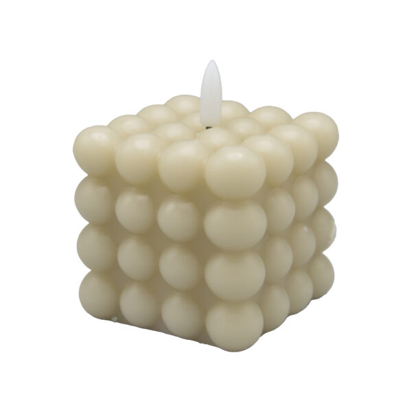 Juno kaarsen - Bubble kaars LED - Beige