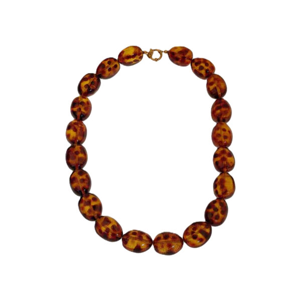 By Jam Gioielli - Ketting ovale kralen - Bruin