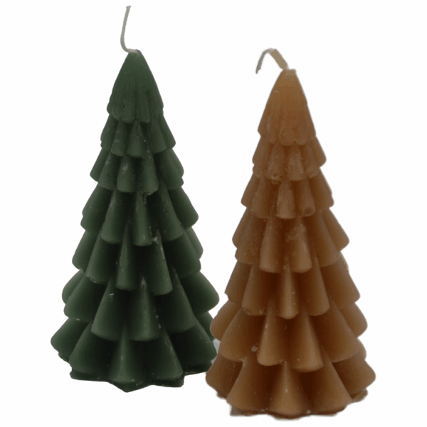 Rustik Lys - Kerstboom kaars - Klein - Groen/Bruin