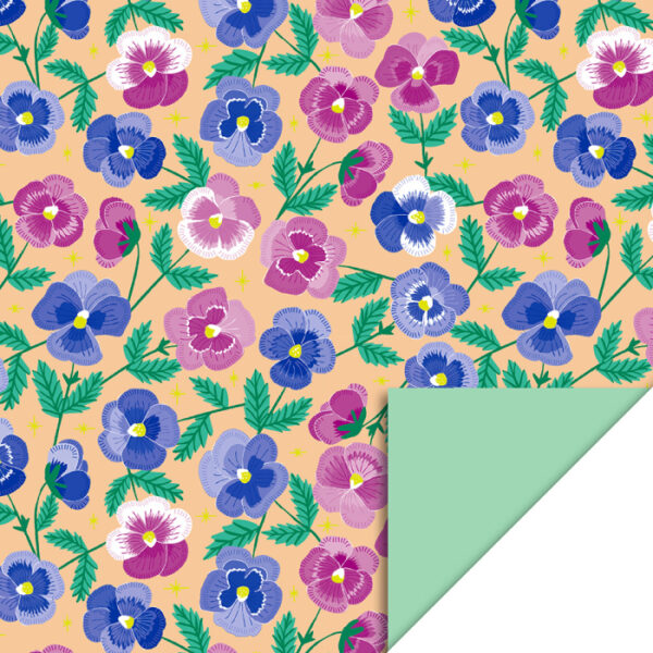 Hop - Inpakpapier - Pansy Flowers