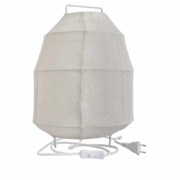 Leeff linnen tafellamp wit TED sfeerverlichting