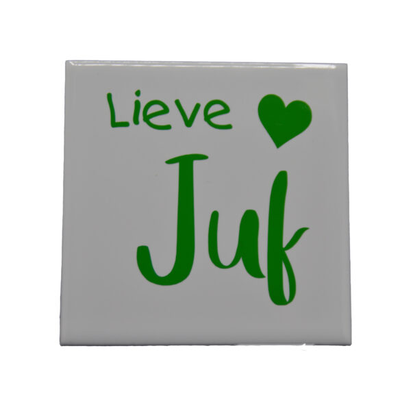 Uniek - Tegel - Lieve juf