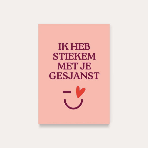 Lief kaart met romantische boodschap voor partner, perfect voor Valentijn of romantisch gebaar.