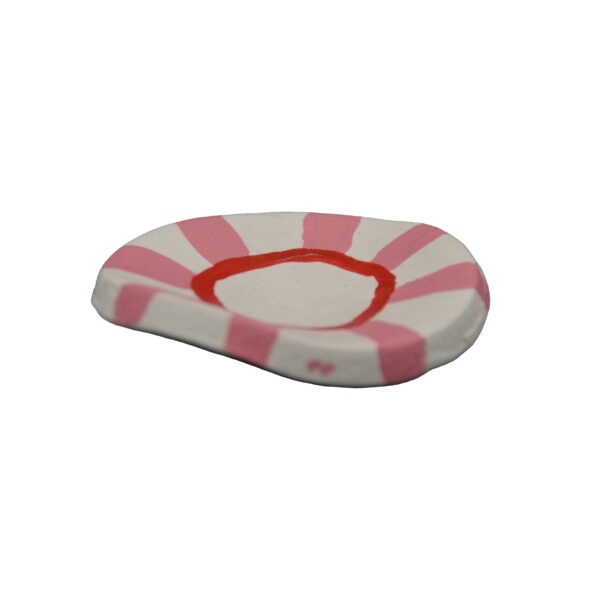 Uniek - schaaltje - roze met wit