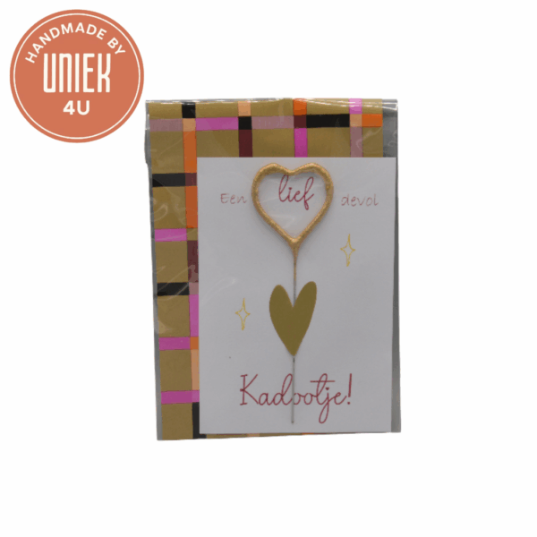 Uniek - sterretje in hartvorm - Een liefdevol kadootje! - goud