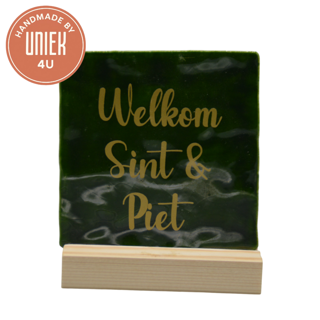 Uniek - Tegel - Welkom sint & piet