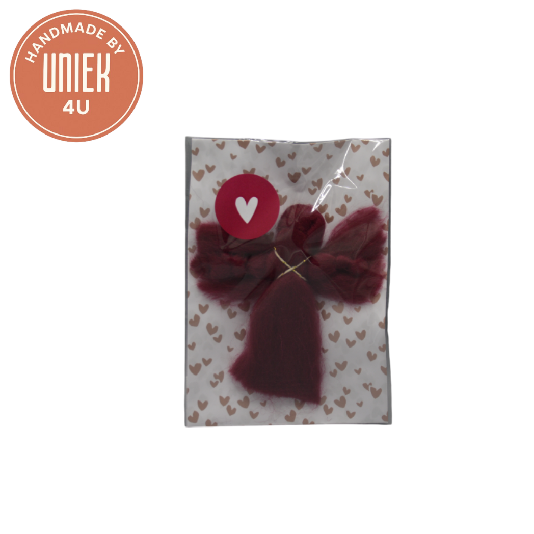 Uniek4u - Engeltje lontwol - Rood