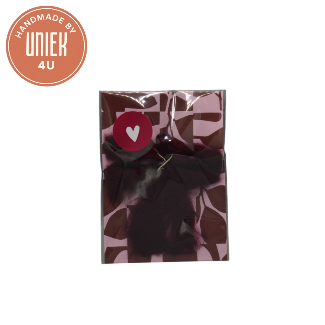 Uniek4u - Engeltje lontwol - bordeauxrood