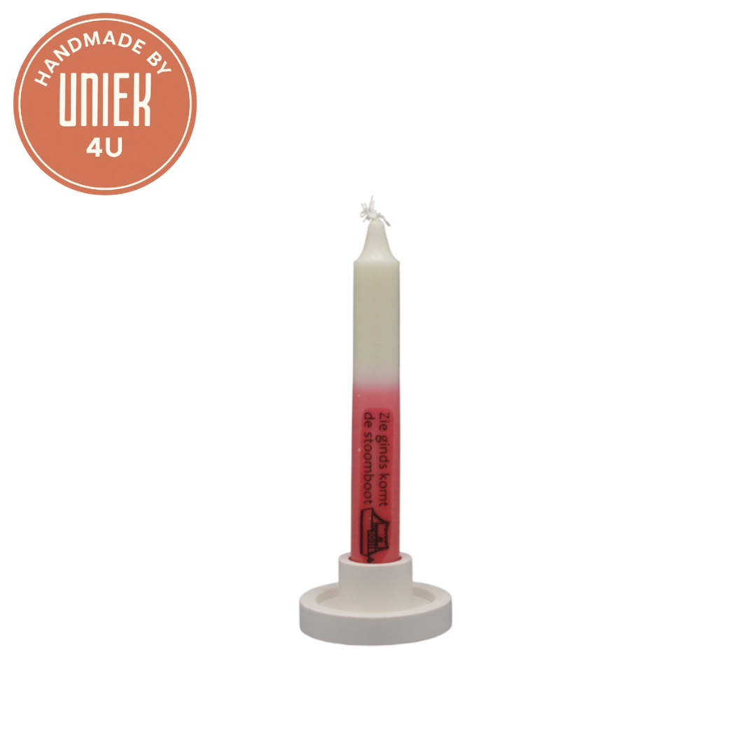 Uniek4u - Sinterklaas kaarsen - Zie ginds komt de stoomboot