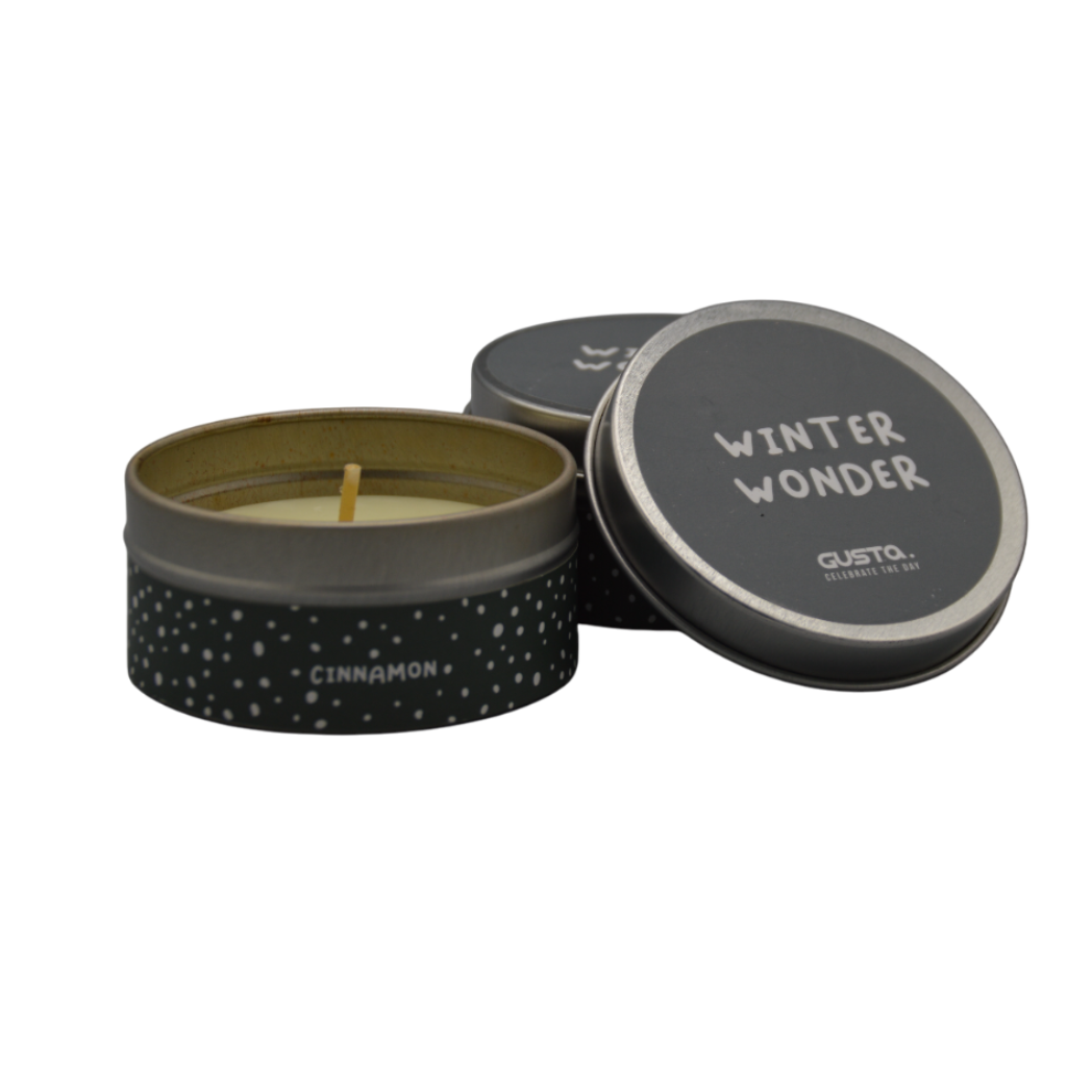 Gusta - geurkaars (Cinnamon) in blikje - winter wonder