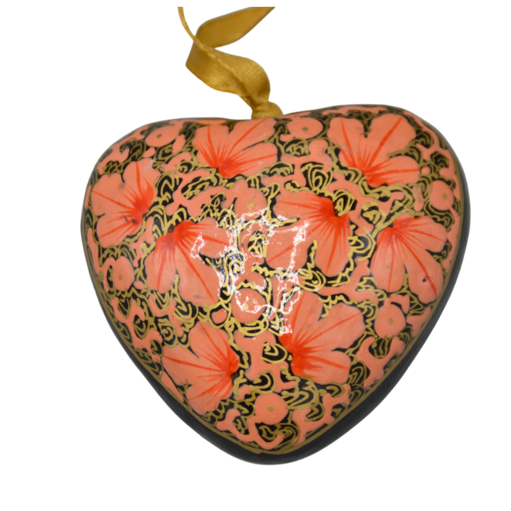 Dijk - kerstbal met hanglint - zwart/roze