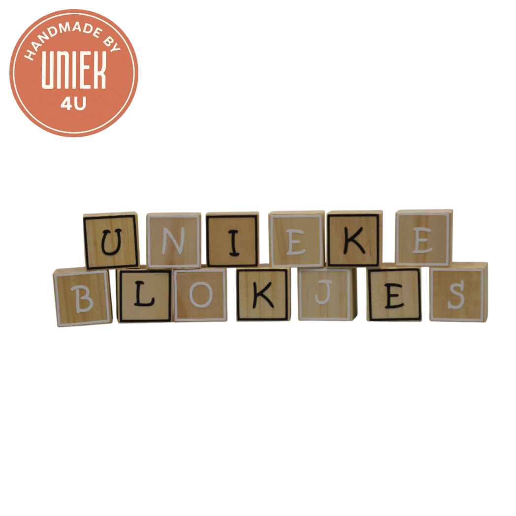 Uniek4u - Letterblokken - Witte & zwarte varianten
