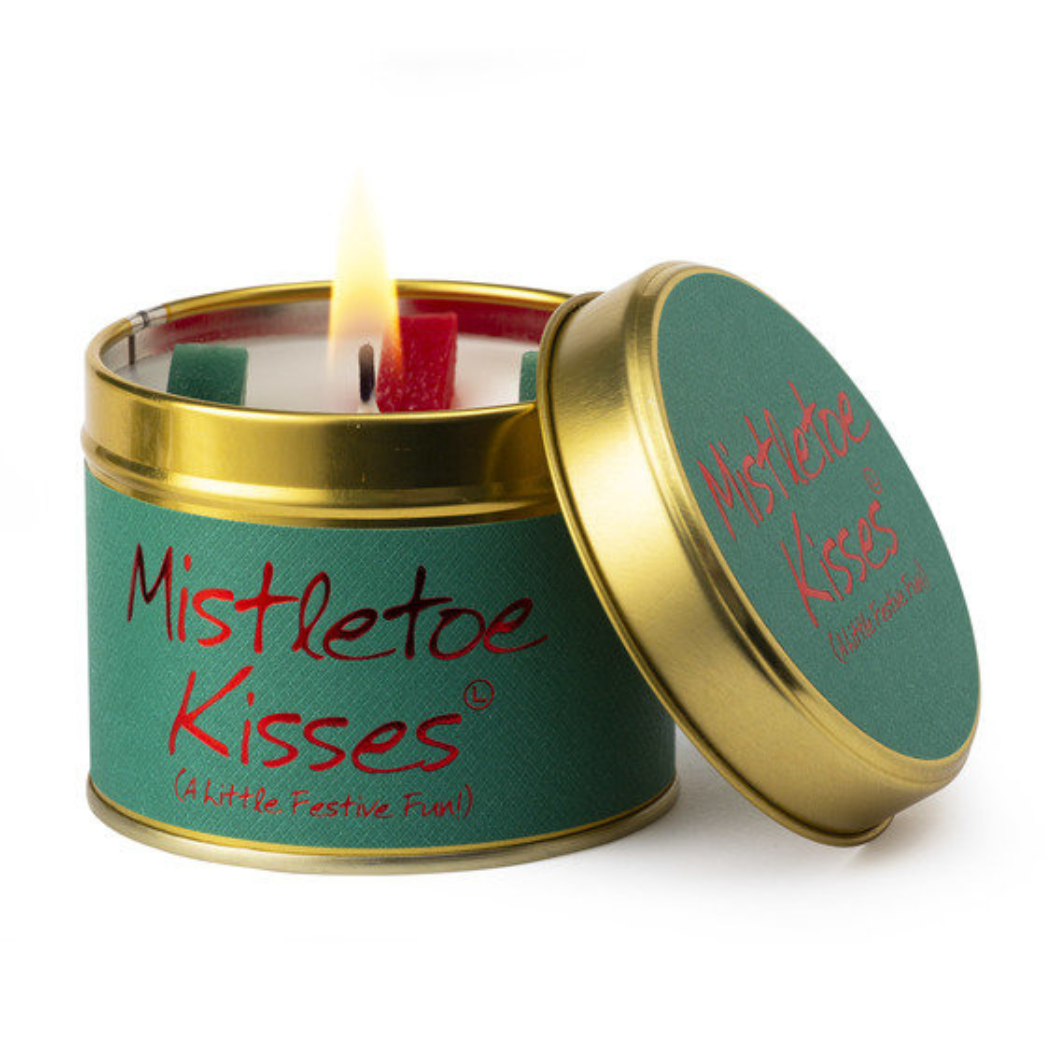 Lily Flame - geurkaars in blikje - Mistletoe Kisses (A Little Festive Fun!) - groen