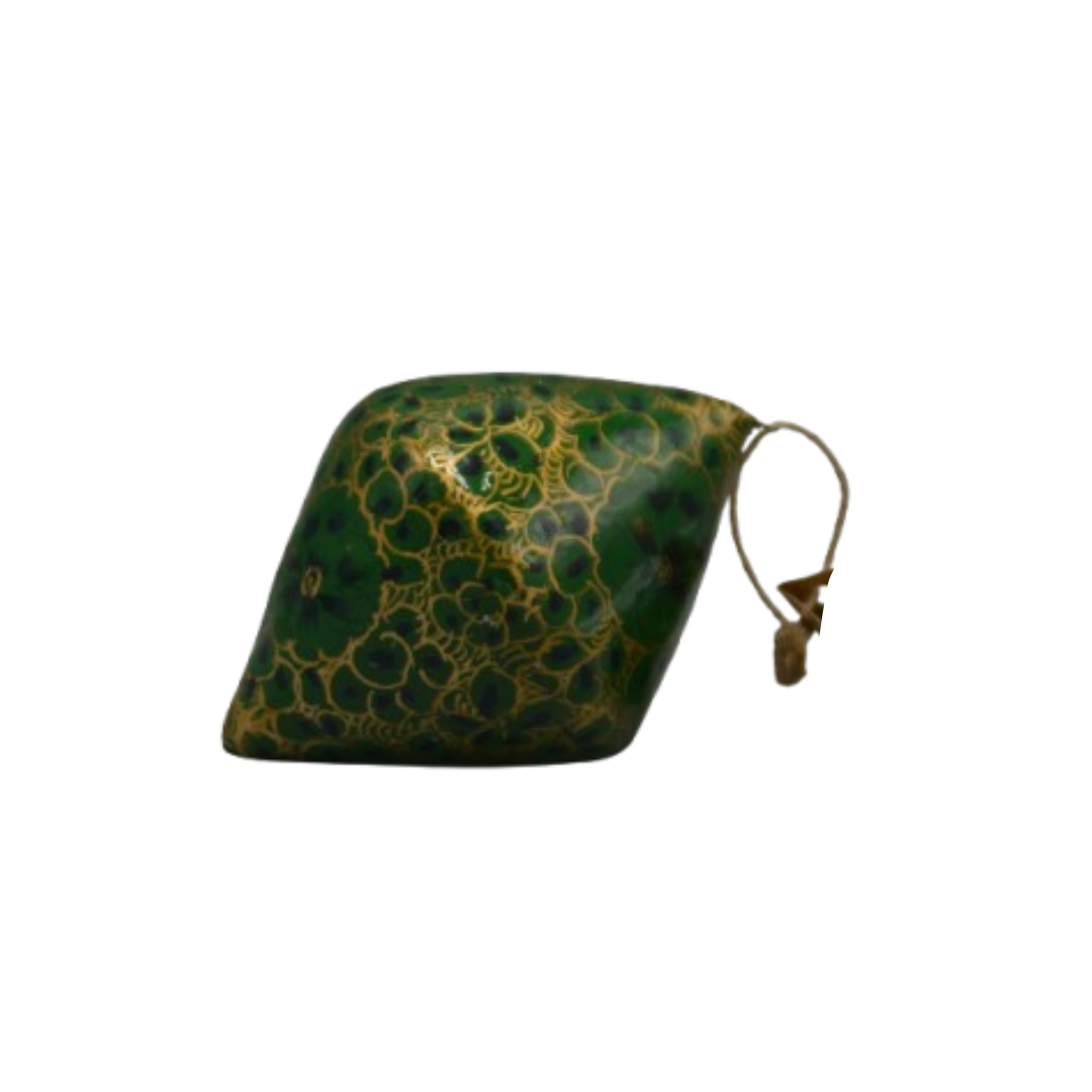 Dijk - kerstbal met decoratie - groen/goud