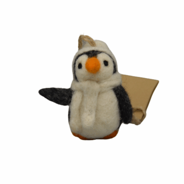 DIJK - Kersthanger - Pinguïn met witte sjaal