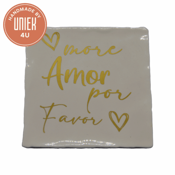 Uniek - Tegel - More Amor por Favor - Wit