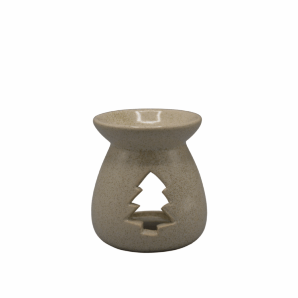 Geurbrander - Klein - Keramiek - kerstboom - Beige