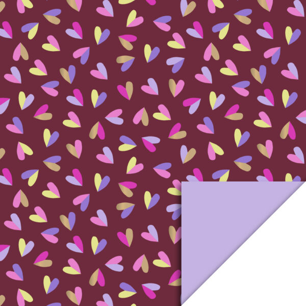 House of Products ( HOP ) – Inpakpapier – Hearts Duo Beet – Multi