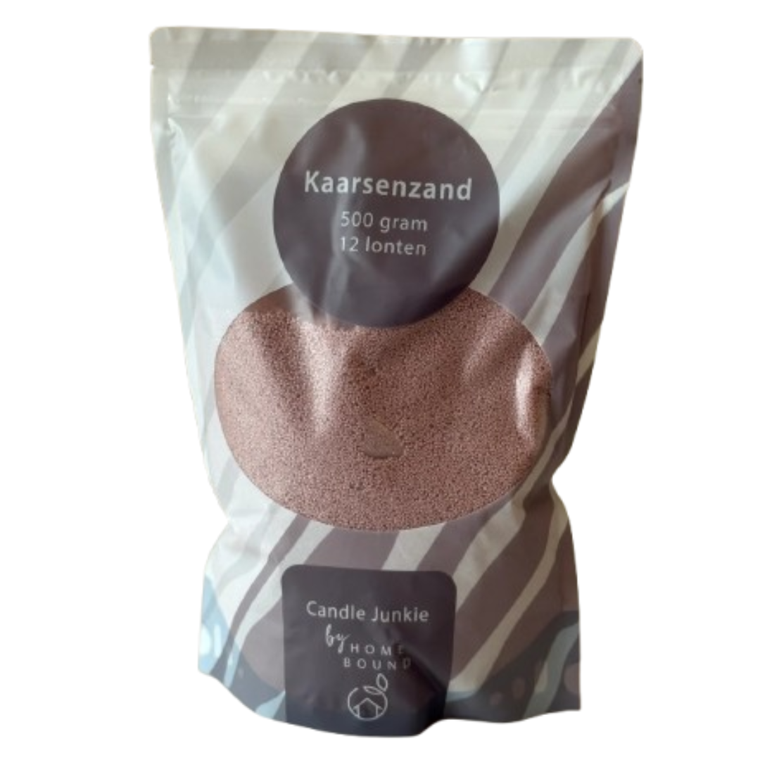 Homebound - kaarsenzand 500 gram, 12 lonten - bruin