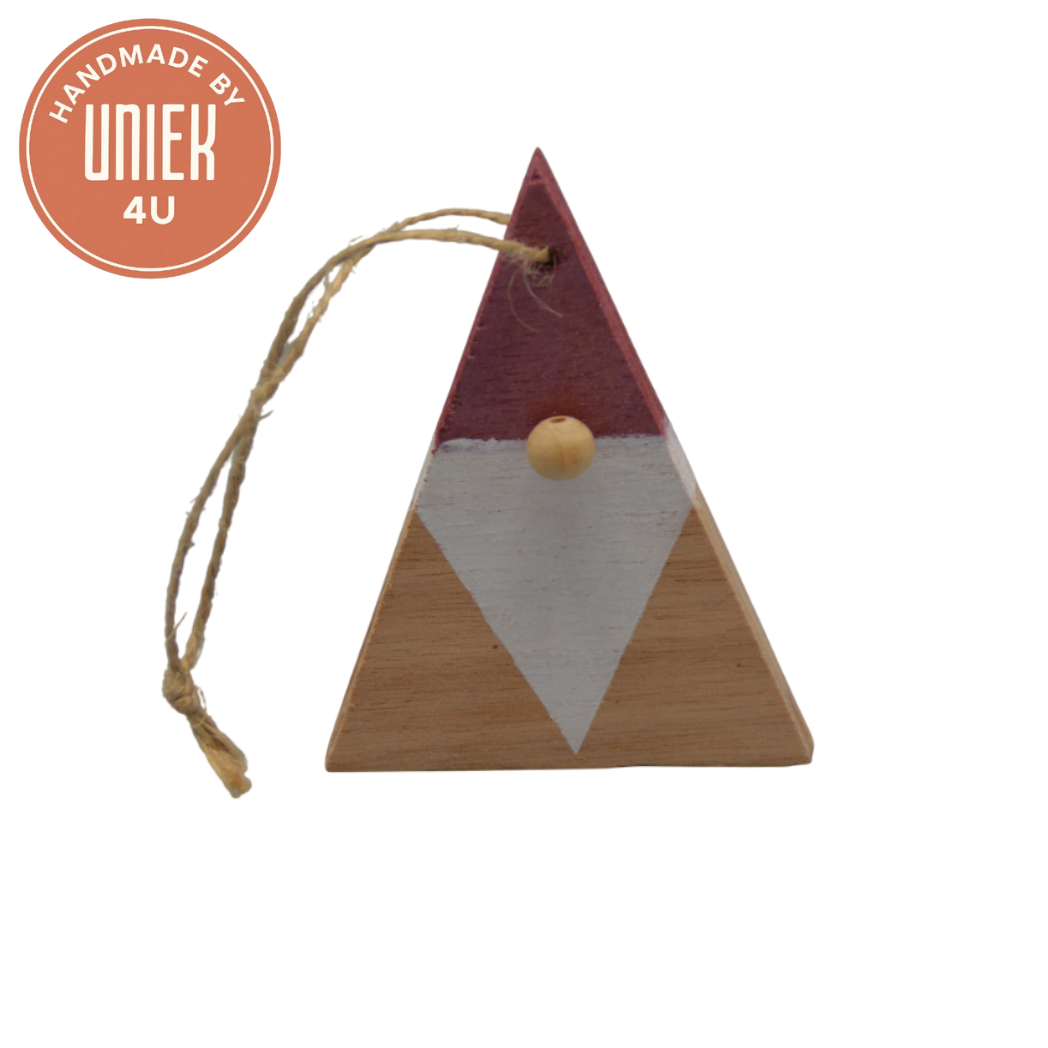 Uniek - Kersthanger - Driehoek - Rood