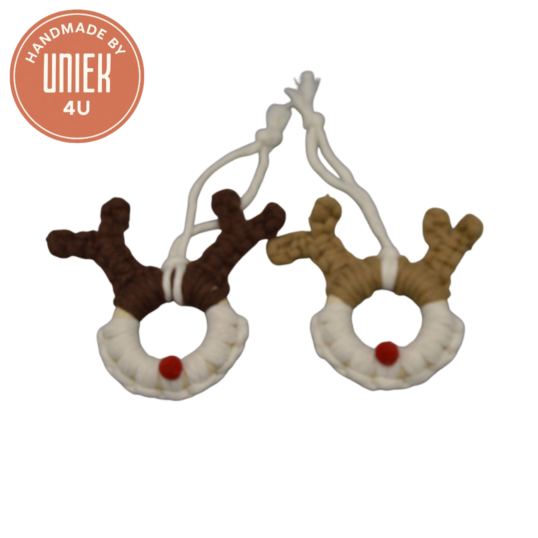 Uniek4u - Handgemaakt - Rendier - Macramé