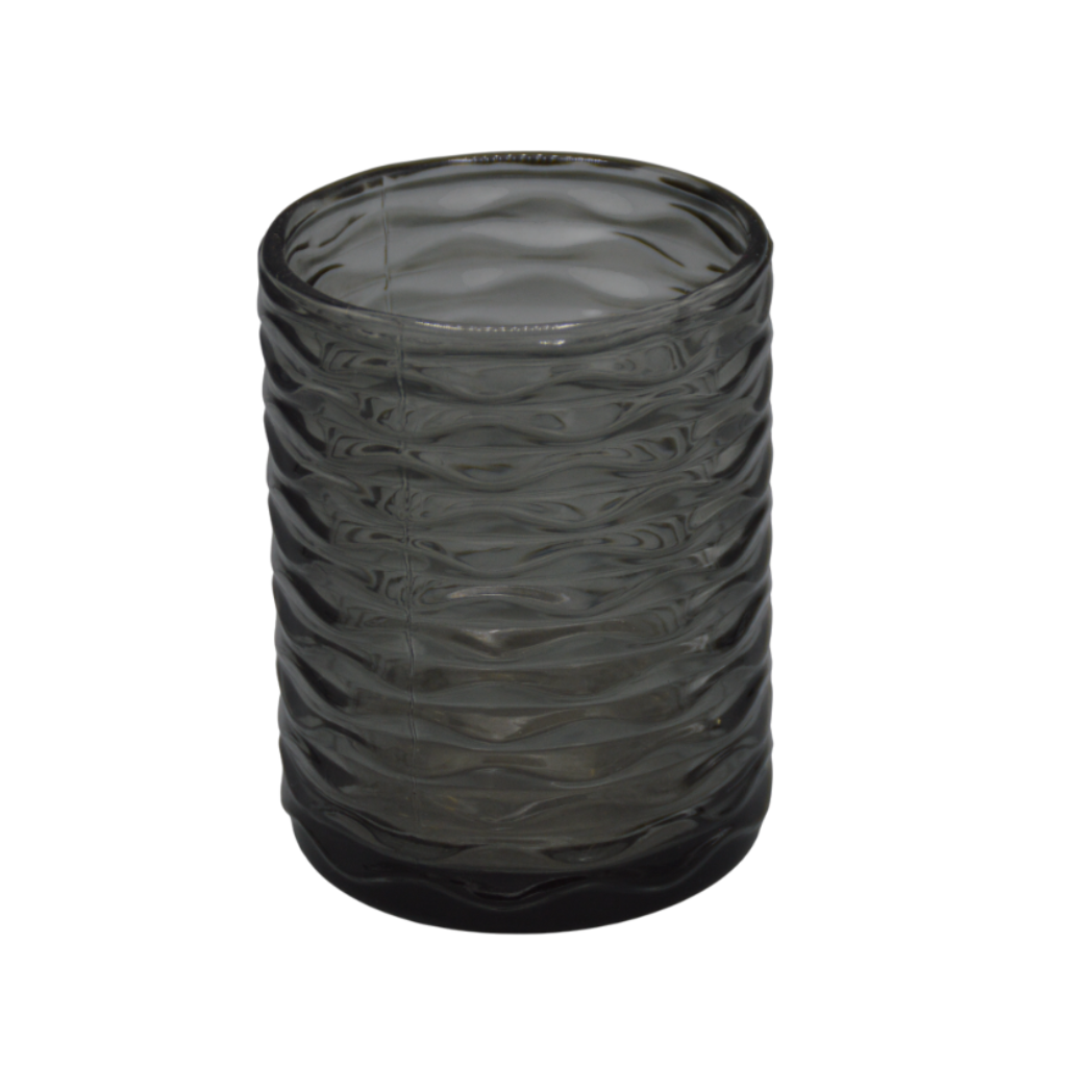 DIJK - Kaarsvorm - glazen - zwart