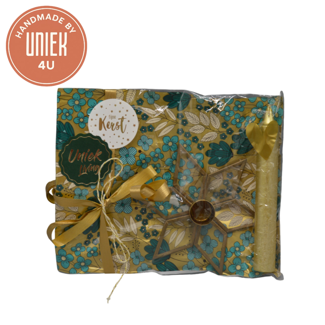 RUSTICLYS/DIJK - Kaars met houder - Goud