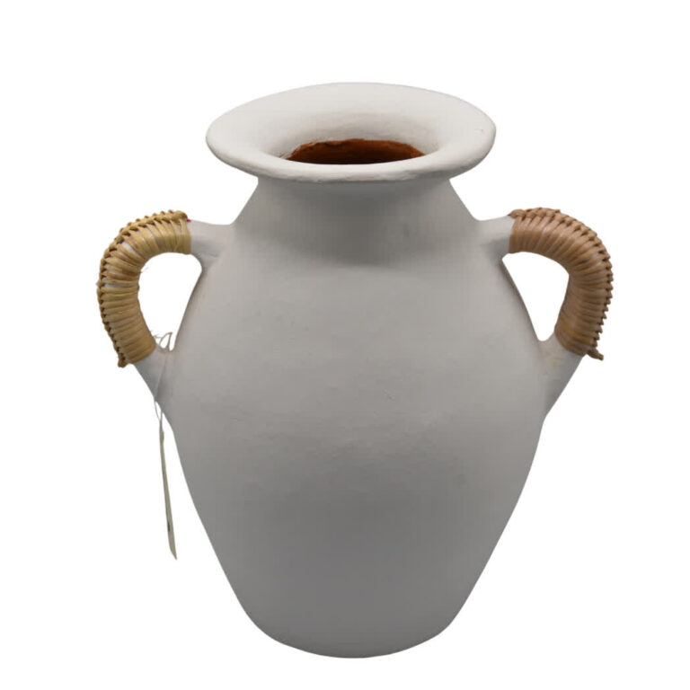 Hippie Monkey vaas wit decoratieve bloemenvaas