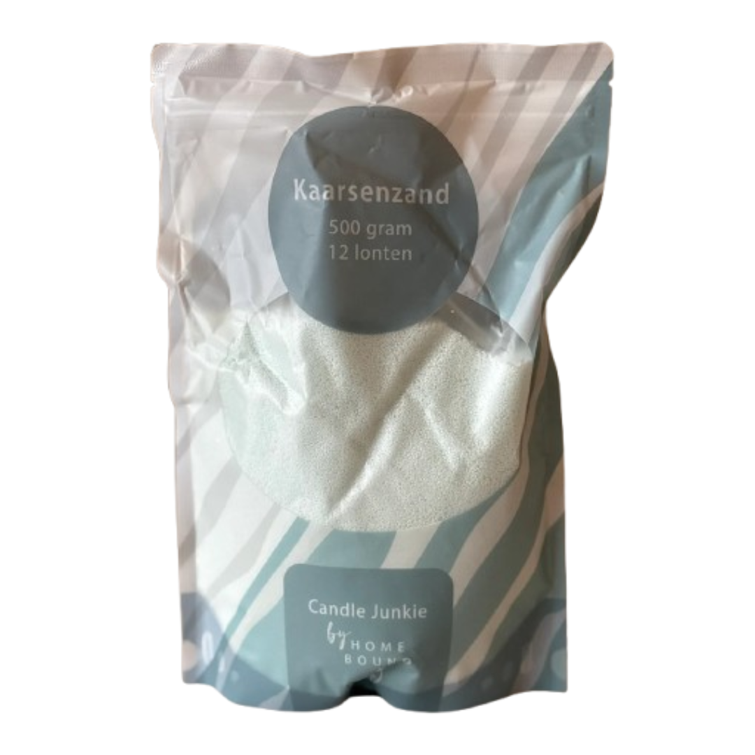 Homebound - kaarsenzand 500 gram, 12 lonten - grijs