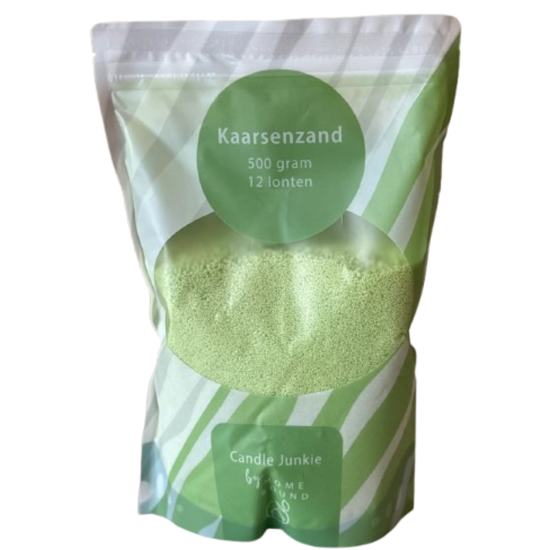 Homebound - kaarsenzand 500 gram, 12 lonten - groen