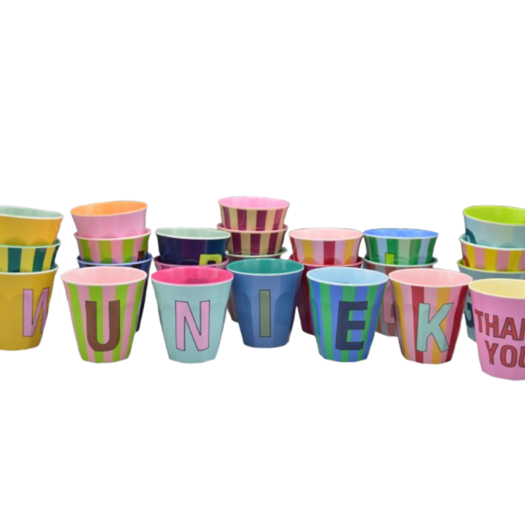 Rice - Letter Bekers - Verschillende kleuren