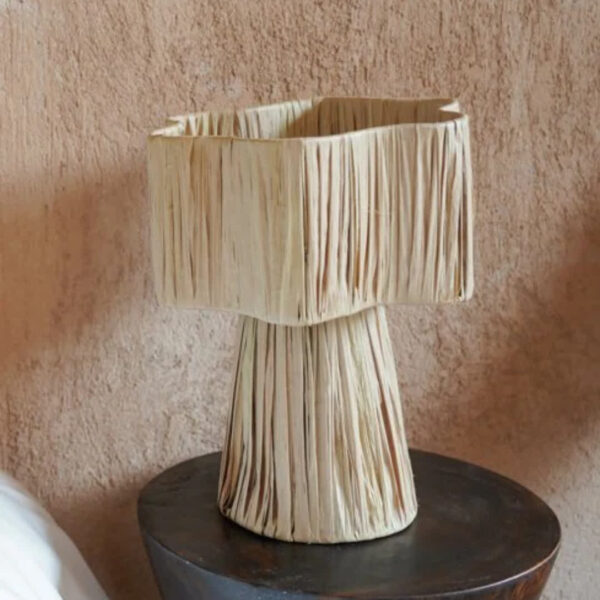 Bunga tafellamp naturel Hippie Monkey 36 cm raffia lamp