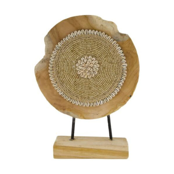 Dijk ornament hout rond 38 cm decoratief object