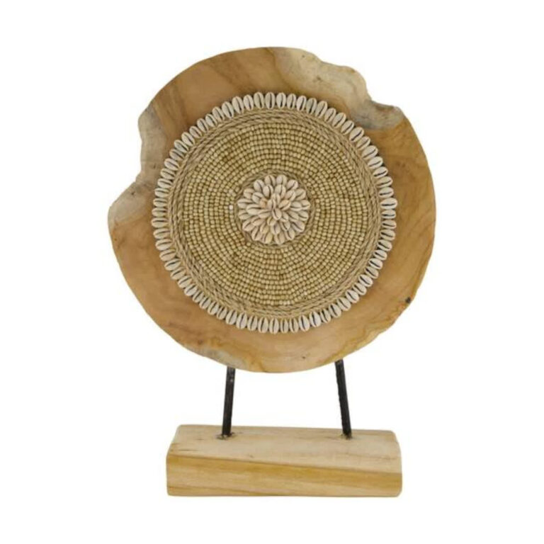 Dijk ornament hout rond 38 cm decoratief object