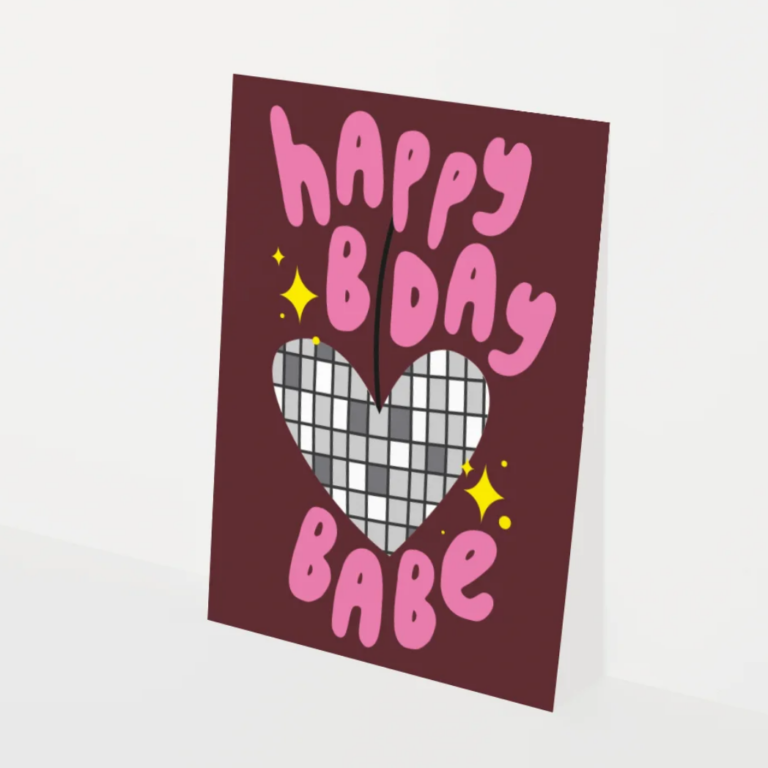 Hey Day kaart Happy Bday Babe verjaardagskaart