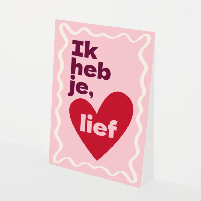 Hey Day kaart Ik heb je lief – liefdevolle wenskaart