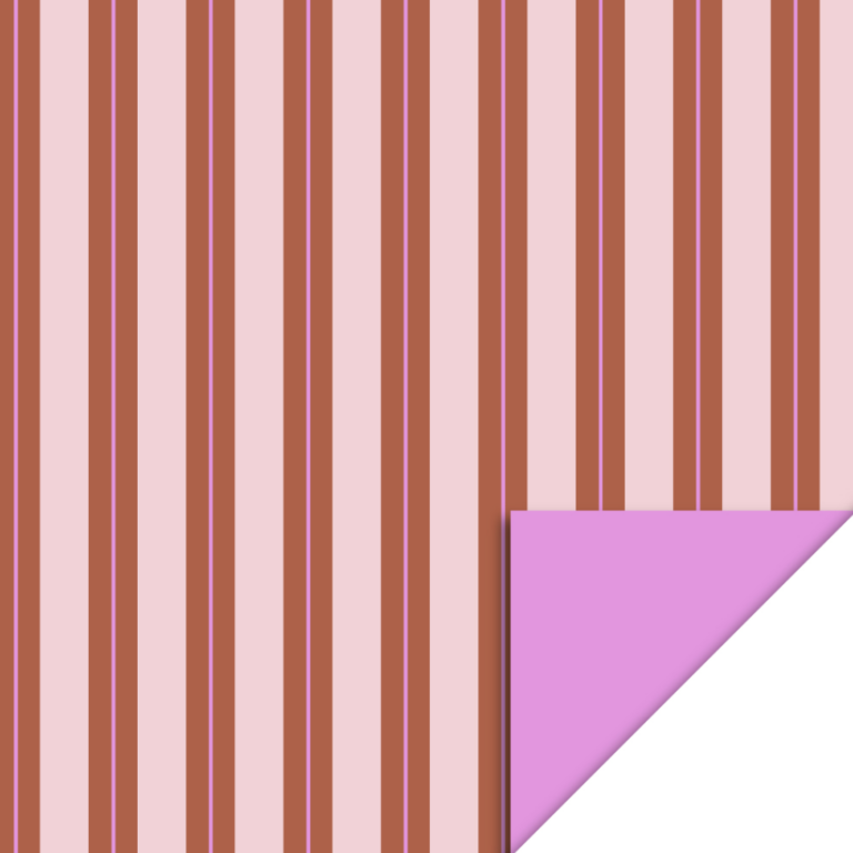 Stripe Chalk inpakpapier roze bruin FSC-gecertificeerd