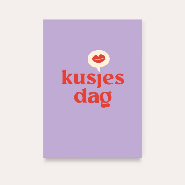 Hey Day kaart kusjes dag met speelse en vrolijke tekst