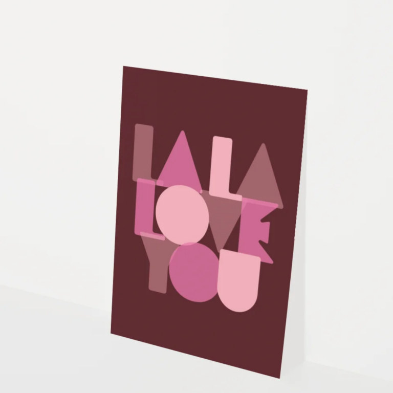 Hey Day kaart Lalaloveyou paars roze liefdevolle wenskaart