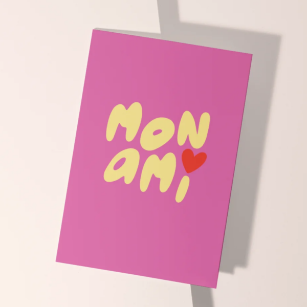 Hey Day kaart Rose mon ami stijlvolle wenskaart